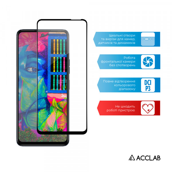 Фото - Захисне скло для смартфону ACCLAB Full Glue for Tecno Camon 18 Black (1283126529115)