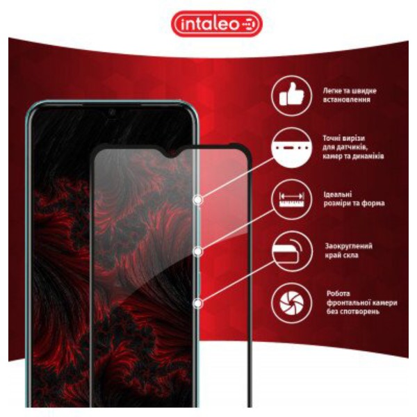 Фото - Защитное стекло для смартфона Intaleo Full Glue for RealMe C33 Black (1283126551840)