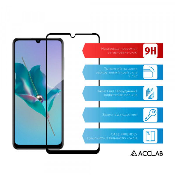 Фото - Захисне скло для смартфону ACCLAB Full Glue for ZTE Blade V40 Vita Black (1283126545665)