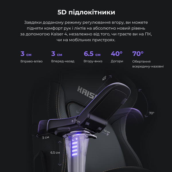 Фото - Крісло для геймерів Anda Seat Kaiser 4 Size L Black Premium PVC (AD12YDDC-L-20-B-PV/C)