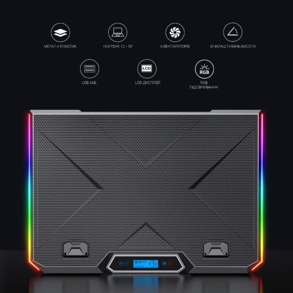 Фото - Підставка під ноутбук охолоджуюча GamePro CP890 Black
