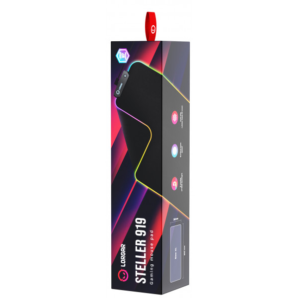 Фото - Килимок для миші ігровий Lorgar Steller 919 RGB USB Gaming (LRG-GMP919)