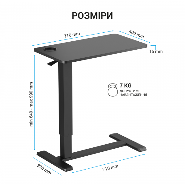 Фото - Стол компьютерный OfficePro ODM366BK Black