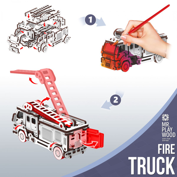 Фото - 3D пазли Mr.Playwood Пожежна машина (10803)