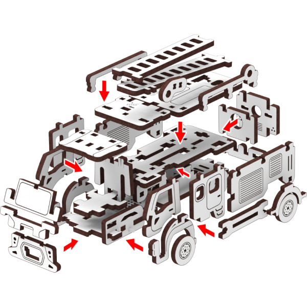 Фото - 3D пазли Mr.Playwood Пожежна машина (10803)
