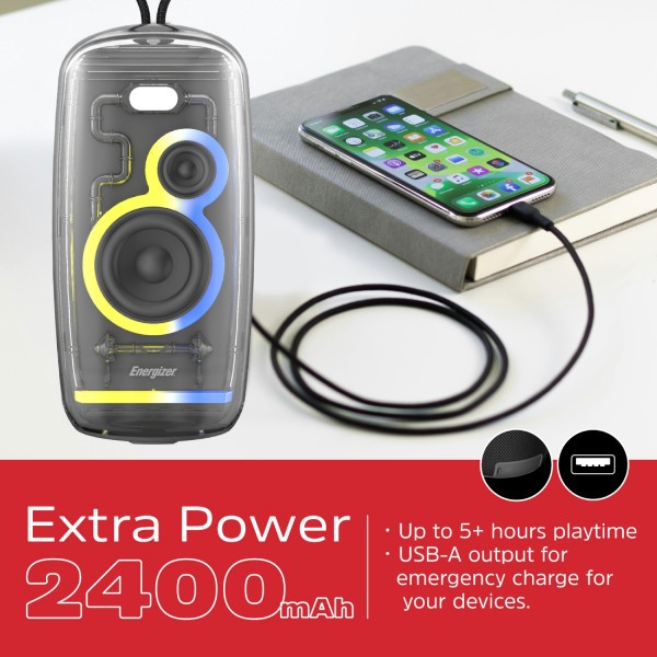 Фото - Портативная акустика Energizer 16Вт Bluetooth Black (BTS164)