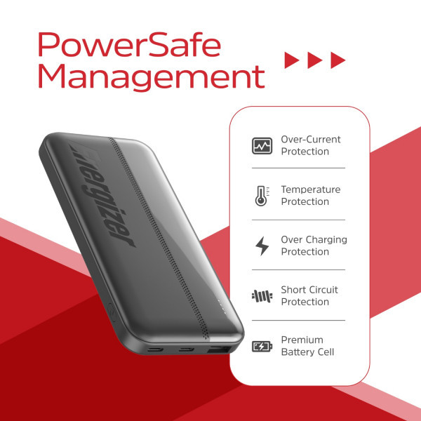 Фото - Батарея мобильная Energizer 10000mAh 15W Black (UE10050CC)