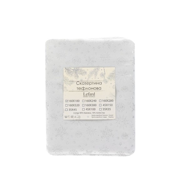 Фото - Скатерть прямоугольная Lefard Copo lurex teflon plata 160х240 см (715-347)