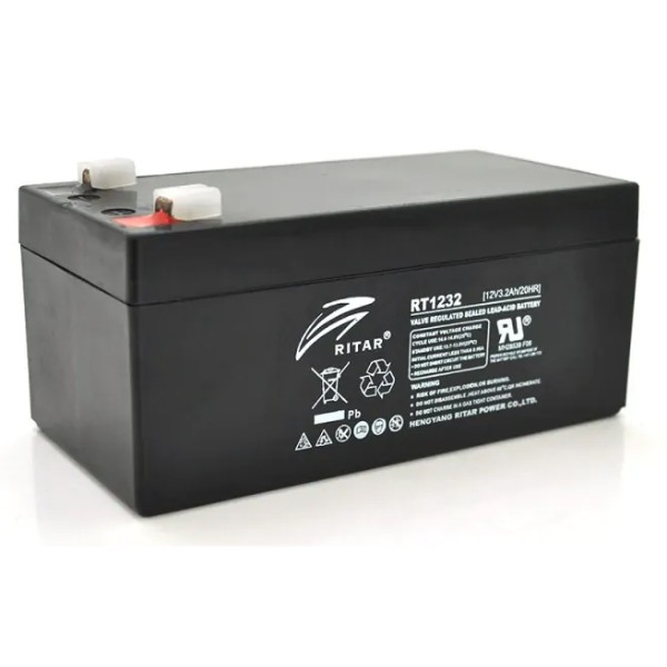 Фото - Аккумулятор для ИБП Ritar 12V 3.2AH Gray Case (RT1232/03223) AGM