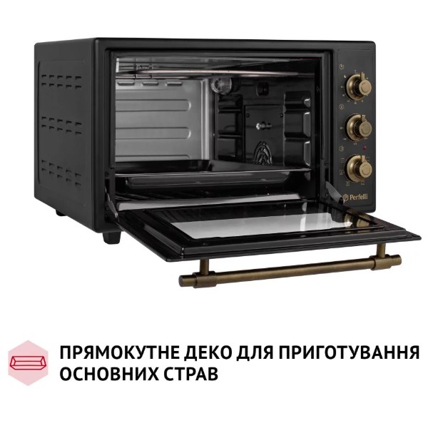 Фото - Печь электрическая Perfelli LAGGIO 37 BLACK RETRO