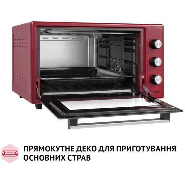 Фото - Піч електрична Perfelli TRIMO 48 RED