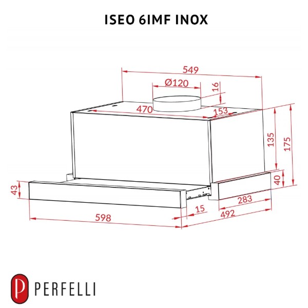 Фото - Витяжка вбудована Perfelli ISEO 6IMF INOX