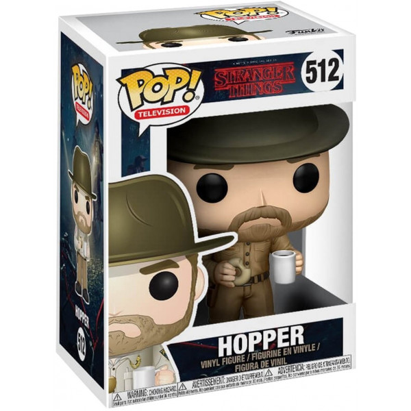 Фото - Колекційна фігурка FUNKO POP! TV Stranger Things Hopper w/ Donut 14425 (FUN579)