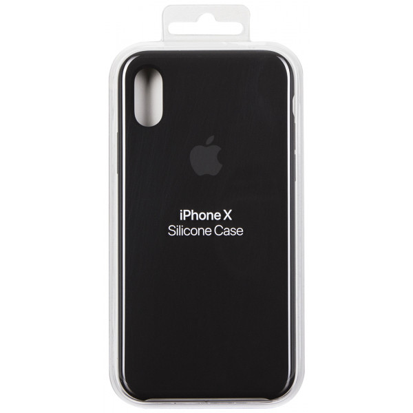Фото - Чехол для смартфона Apple iPhone X Silicone Case - Black (ZKMQT12ZMA)