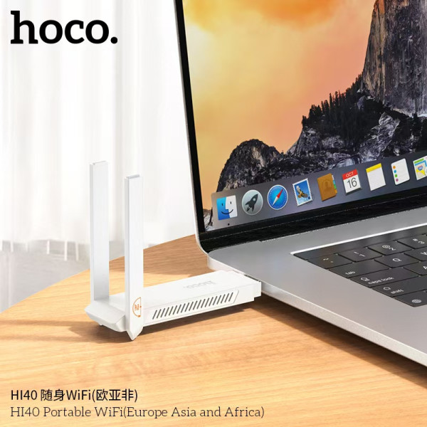 Фото - Модем 4G HOCO HI40 Portable WiFi White (6942007647977)