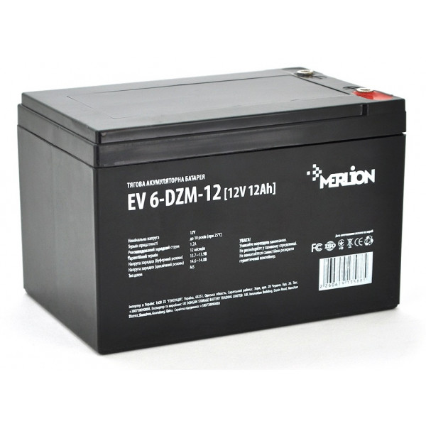 Фото - Аккумулятор для ИБП Merlion 12V 12AH (EV 6-DZM-12) Фото - Аккумулятор для ИБП Merlion 12V 12AH (EV 6-DZM-12)