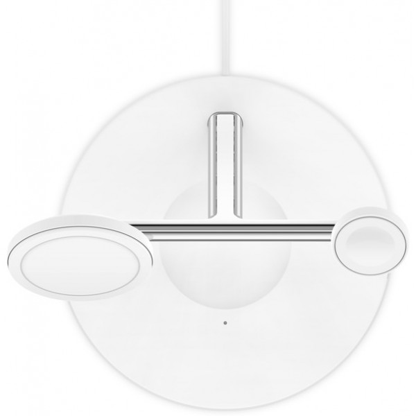 Фото - Бездротовий зарядний пристрій Belkin MagSafe 3in1 Wireless Charger White (WIZ017VFWH)