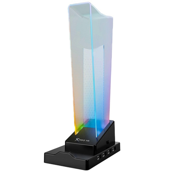 Фото - Підставка для навушників XTRIKE ME RGB 4xUSB2.0 HUB 1.5m Black (HT-09) Фото - Підставка для навушників XTRIKE ME RGB 4xUSB2.0 HUB 1.5m Black (HT-09)