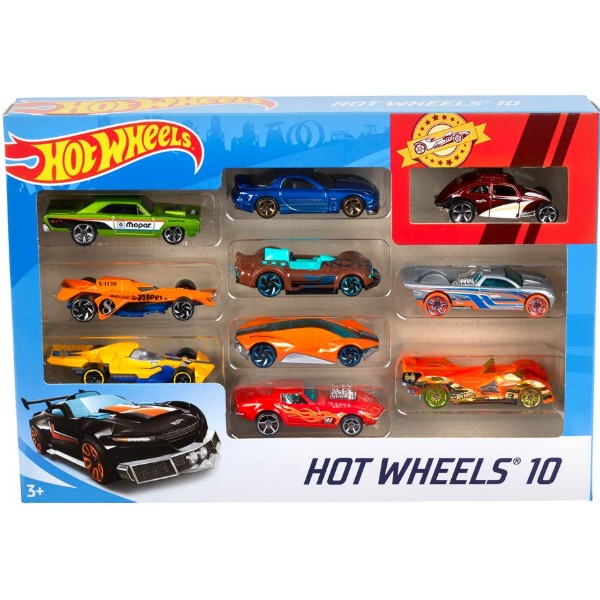 Фото - Набір базових машинок Hot Wheels Автомобіль 10 шт. в ас. (54886)