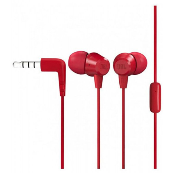 Фото - Навушники вкладиші дротові JBL C50HI Red (JBLC50HIRED)