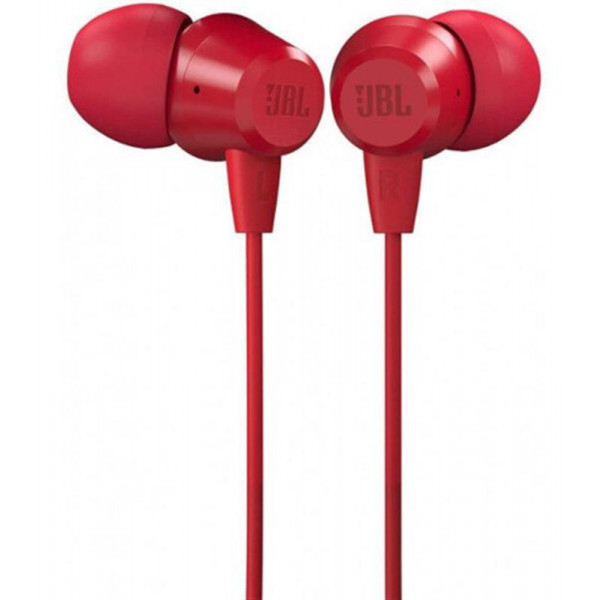 Фото - Навушники вкладиші дротові JBL C50HI Red (JBLC50HIRED)