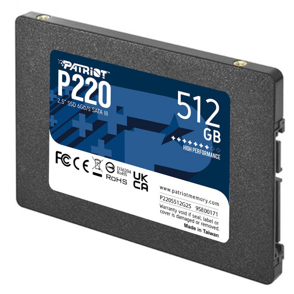 Фото - SSD-накопичувач внутрішній Patriot P220 512GB 2.5" SATAIII TLC (P220S512G25)