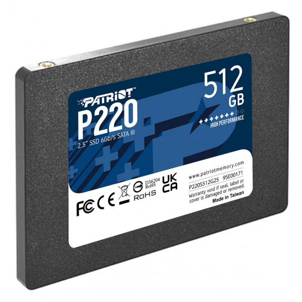Фото - SSD-накопичувач внутрішній Patriot P220 512GB 2.5" SATAIII TLC (P220S512G25)