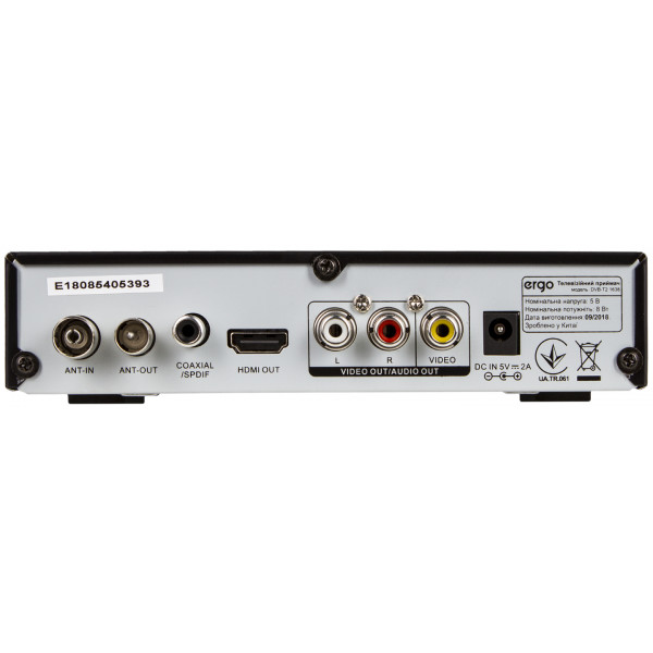 Фото - Тюнер цифрового ТВ Ergo DVB-T2 1638