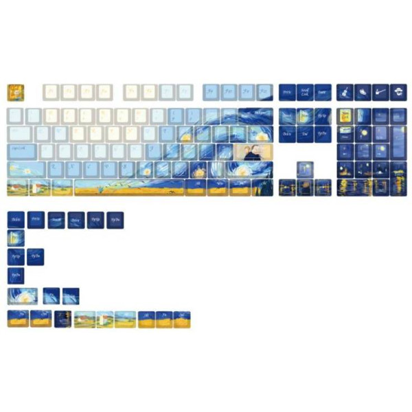 Фото - Додаткові змінні клавіші для клавіатури Varmilo 130Keys Van Gogh Cherry Profile Keycap Set (130K-110FA-R-V)