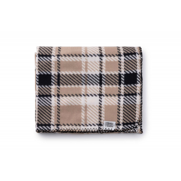 Фото - Плед односпальний Ardesto Fleece 130x160 см клітинка коричнева (ART0703PB)