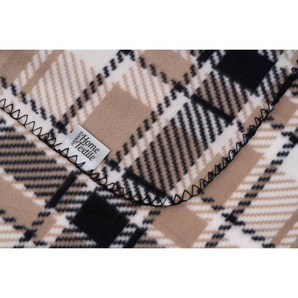 Фото - Плед односпальний Ardesto Fleece 130x160 см клітинка коричнева (ART0703PB)