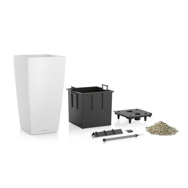 Фото - Розумний квітковий вазон Lechuza 40/75 Кубіко Сірий (13158)