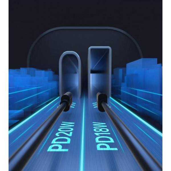 Фото - Автомобільний зарядний пристрій Choetech 1USB Type C 1USB 38W PD3.0 QC3.0 Black (TC0005)