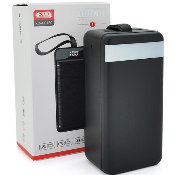 Фото - Батарея мобільна XO 60000mAh Black (XO-PR159)