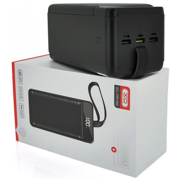 Фото - Батарея мобільна XO 80000mAh 20W Black (XO-PR160)