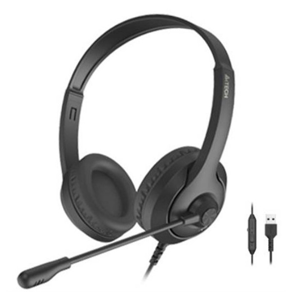 Фото - Гарнитура проводная A4tech FH100U Stone Black