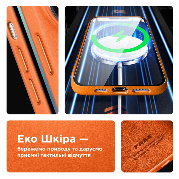 Фото - Чехол для смартфона Armorstandart Fake Leather for Apple iPhone 14 Golden Brown (ARM64457)