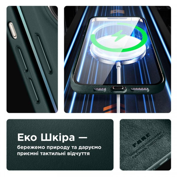 Фото - Чохол для смартфону Armorstandart Fake Leather for Apple iPhone 14 Shirt Green (ARM64393)