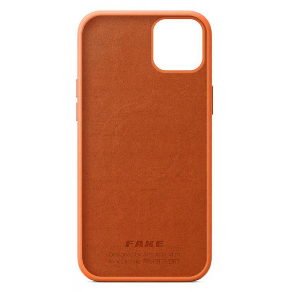 Фото - Чохол для смартфону Armorstandart Fake Leather for Apple iPhone 14 Plus Golden Brown (ARM64459)