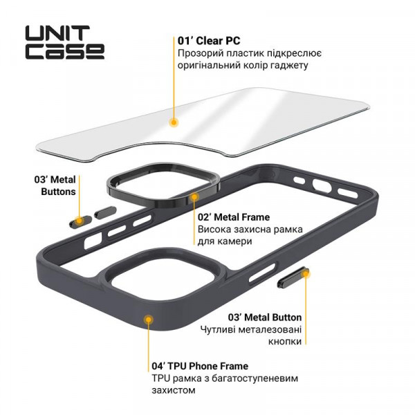 Фото - Чохол для смартфону Armorstandart Unit for Apple iPhone 14 Black (ARM62478)
