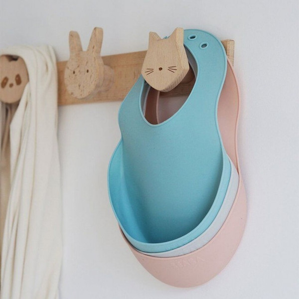 Фото - Нагрудник силіконовий Beaba Pink (913491)