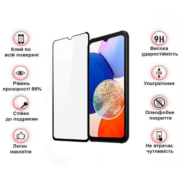 Фото - Захисне скло для смартфону BeCover for Samsung Galaxy A14 SM-A145/A14 5G SM-A146 Black (708953)