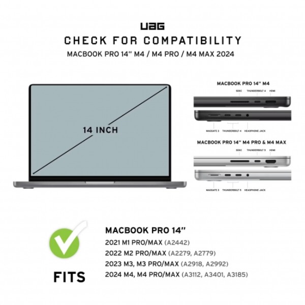 Фото - Чохол для ноутбука UAG for MacBook Pro 14"(2021-2023) Essential Armor, Ice (134011114343)