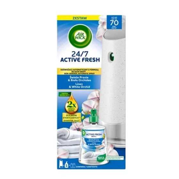 Фото - Освежитель воздуха для комнаты Air Wick Active Fresh Автоматический  утренняя свежесть и цветы орхидеи 228 мл