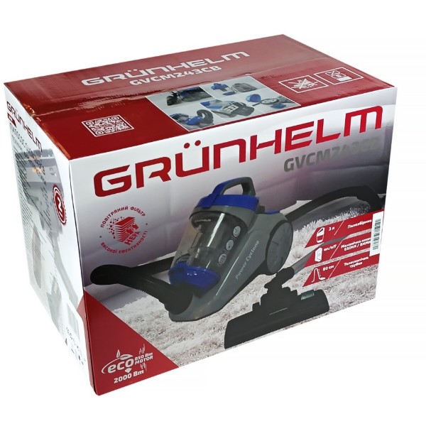 Фото - Пилосос для сухого прибирання без мішка Grunhelm GVCM243CB