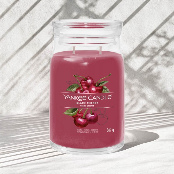 Фото - Свічка скло Yankee Candle Large Black Cherry (1701380E)