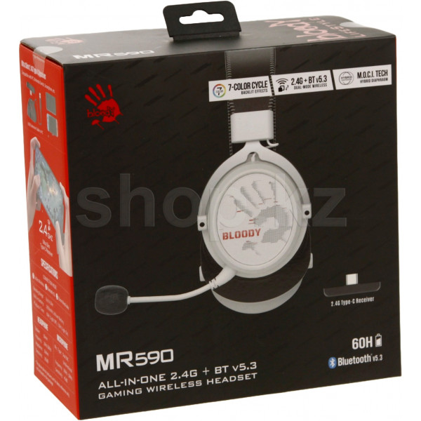 Фото - Гарнітура бездротова ігрова Bloody MR590 Sport White
