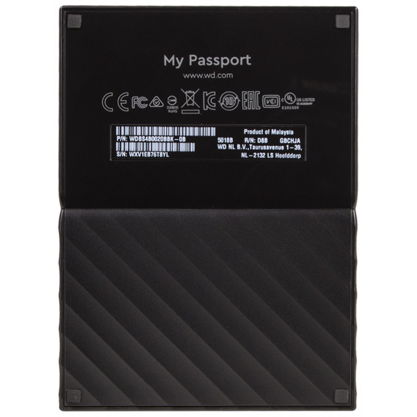 Фото - Жесткий диск внешний Western Digital My Passport 2 TB Black (WDBS4B0020BBK)