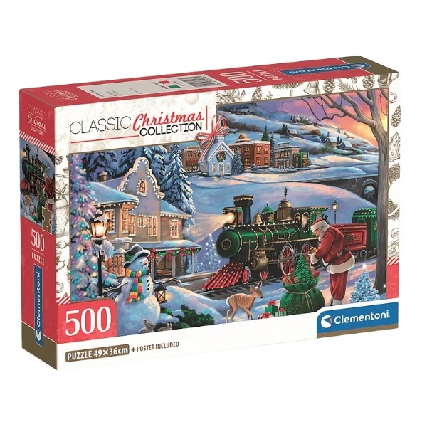 Фото - Пазли (8 +) Clementoni Різдвяний потяг 500 ел. (35566)