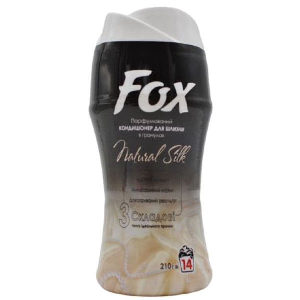 Фото - Ополіскувач для білизни Fox в гранулах парфумований Natural Silk 210 г (4440000538916)